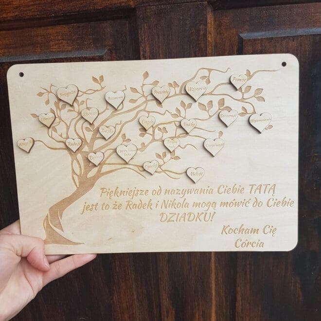 OBRAZ Z DRZEWEM PREZENT DLA TATY