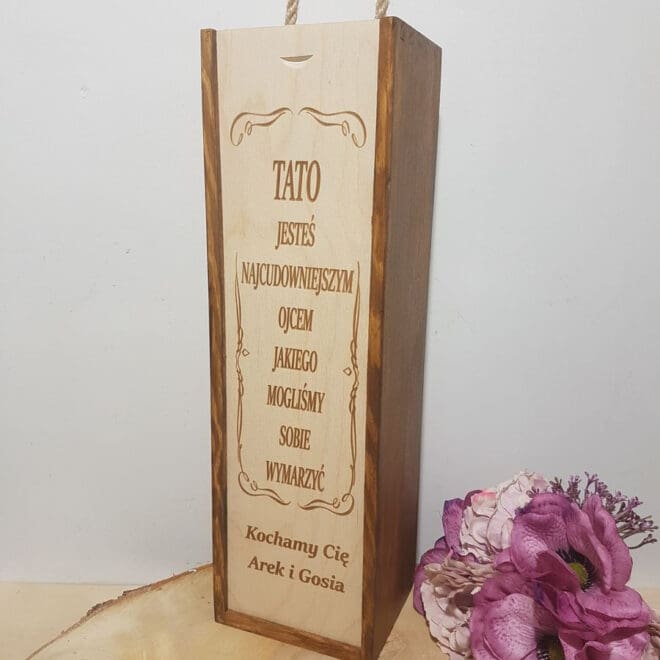 PERSONALIZOWANA SKRZYNKA NA ALKOHOL "Tato jesteś"