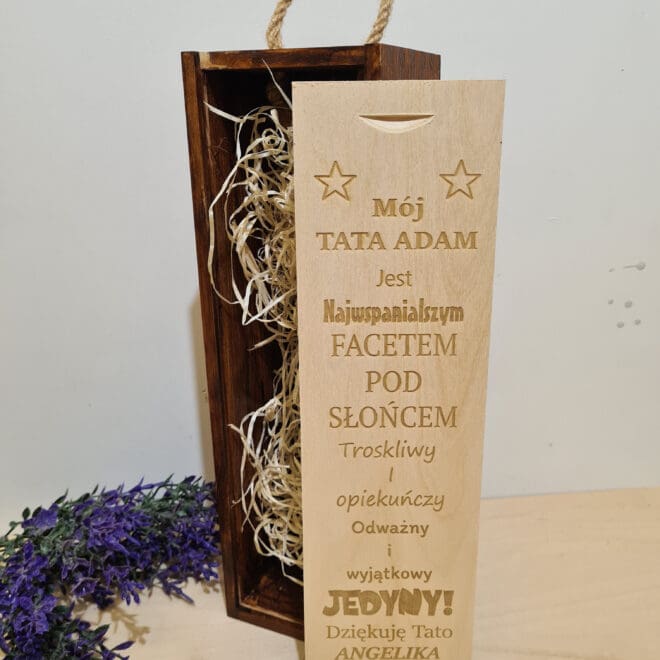 PERSONALIZOWANA SKRZYNKA NA ALKOHOL "Najwspanialszy Tata"