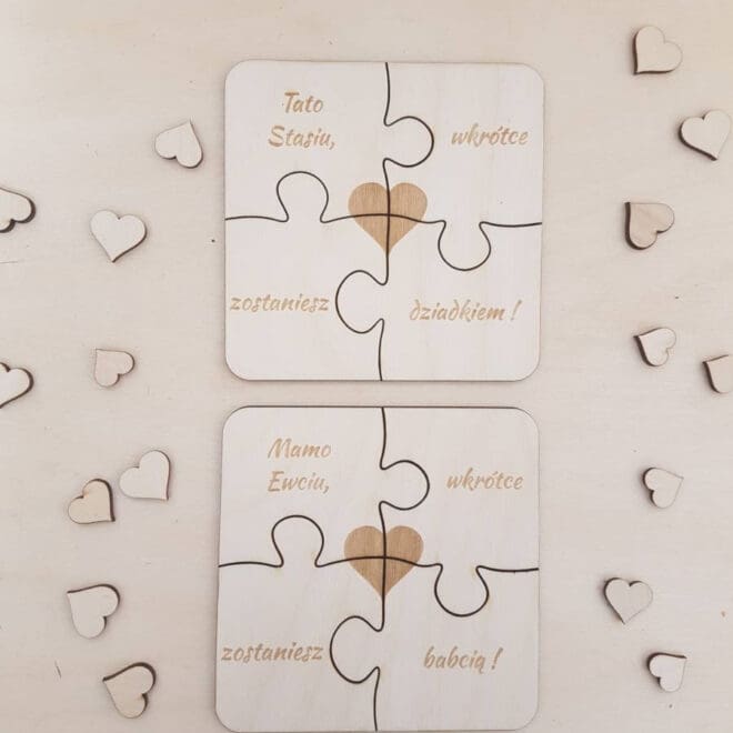 PUZZLE MAMO/TATO WKRÓTCE ZOSTANIESZ BABCIĄ/DZIADKIEM
