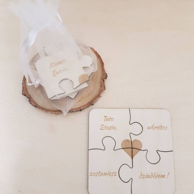 PUZZLE MAMO/TATO WKRÓTCE ZOSTANIESZ BABCIĄ/DZIADKIEM