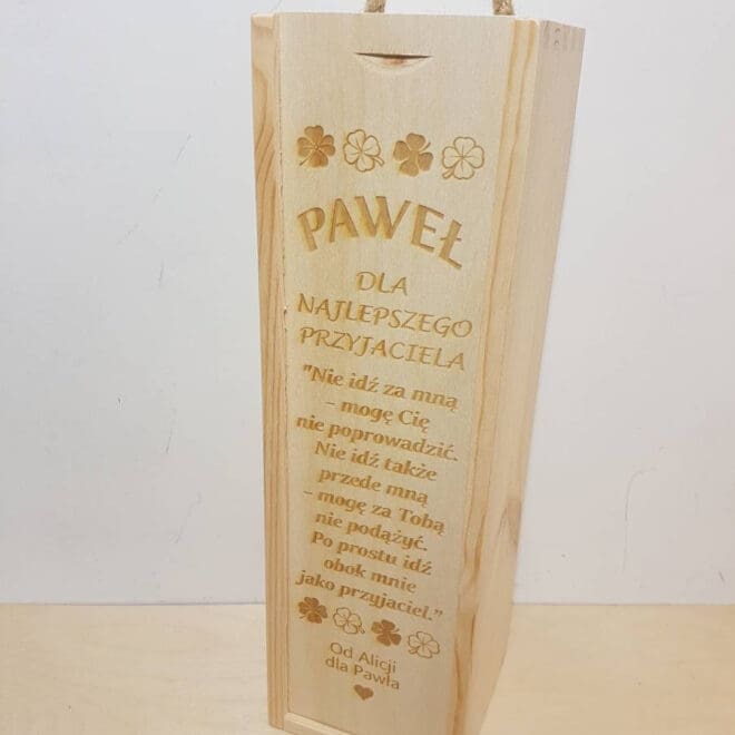 PERSONALIZOWANA SKRZYNKA NA ALKOHOL Dla przyjaciela