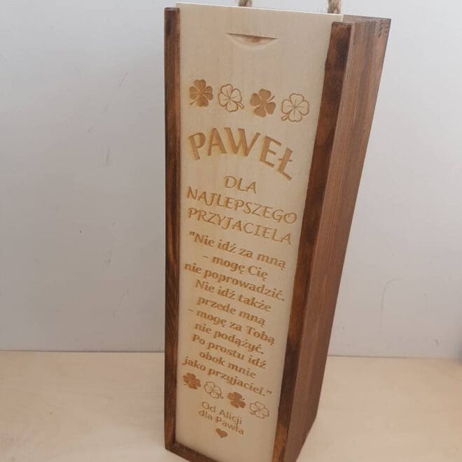 PERSONALIZOWANA SKRZYNKA NA ALKOHOL Dla przyjaciela