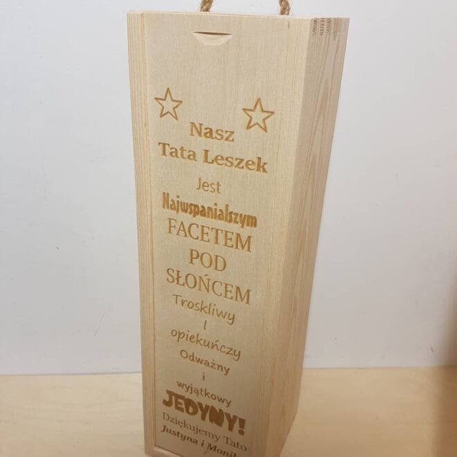 PERSONALIZOWANA SKRZYNKA NA ALKOHOL "Dla najwspanialszego Taty"