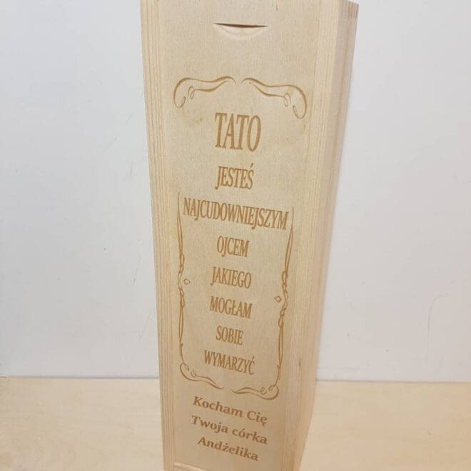 PERSONALIZOWANA SKRZYNKA NA ALKOHOL "Tato jesteś"