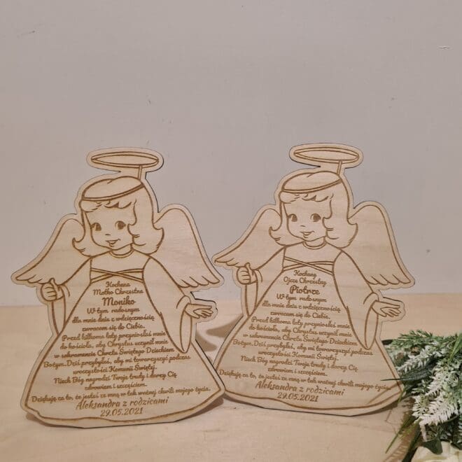 Podziekowanie komunijne dla chrzesnych