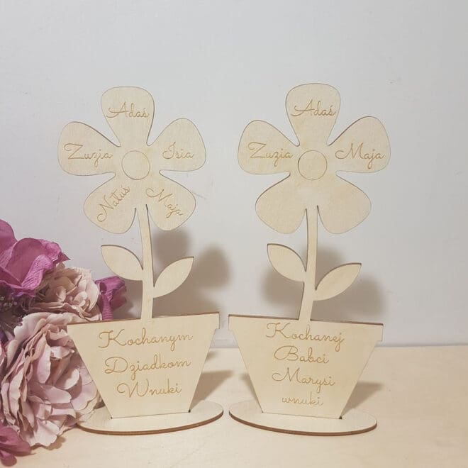 DUŻY GRAWEROWANY KWIAT