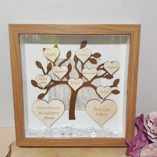 RAMKA Z DRZEWEM PODZIĘKOWANIE DLA MAMY