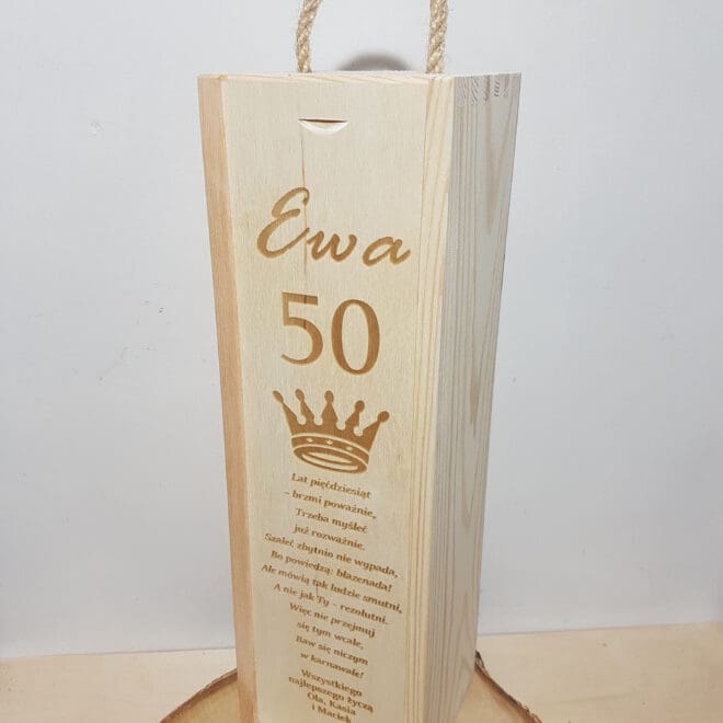 PERSONALIZOWANA SKRZYNKA NA ALKOHOL "SZALEĆ ZBYTNIO NIE WYPADA"