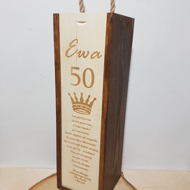 PERSONALIZOWANA SKRZYNKA NA ALKOHOL "SZALEĆ ZBYTNIO NIE WYPADA"