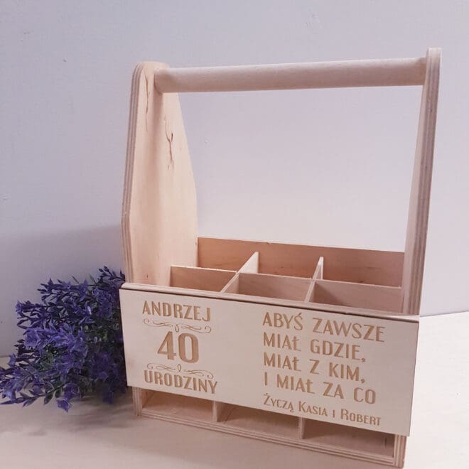 NOSIDEŁKO NA PIWO Z GRAWEREM "ABYŚ ZAWSZE MIAŁ Z KIM ..."