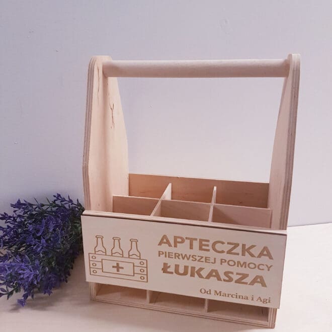 NOSIDEŁKO NA PIWO Z GRAWEREM "APTECZKA PIERWSZEJ POMOCY"