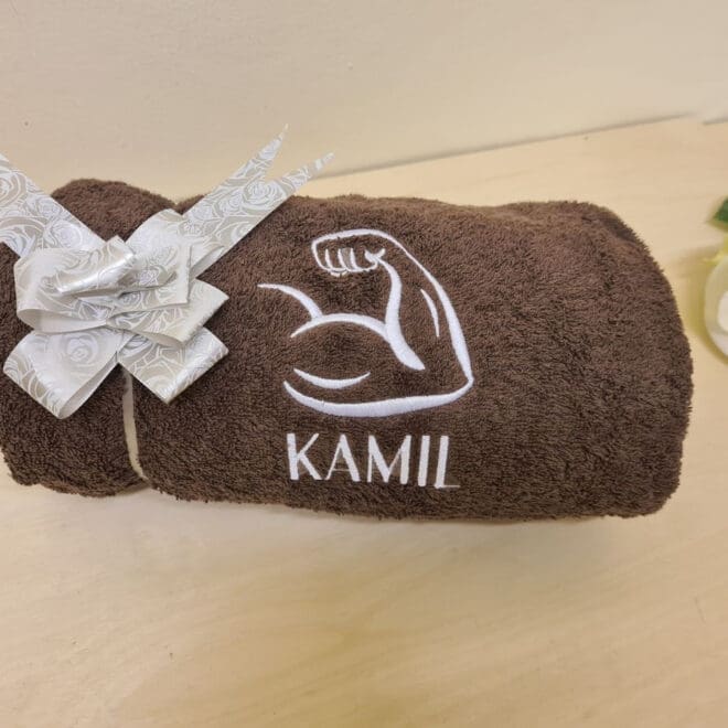 Ręcznik z haftem MIĘŚNIE