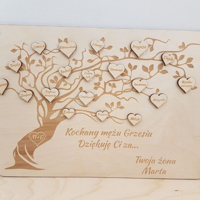 TABLICZKA - DRZEWO DLA UKOCHANEGO