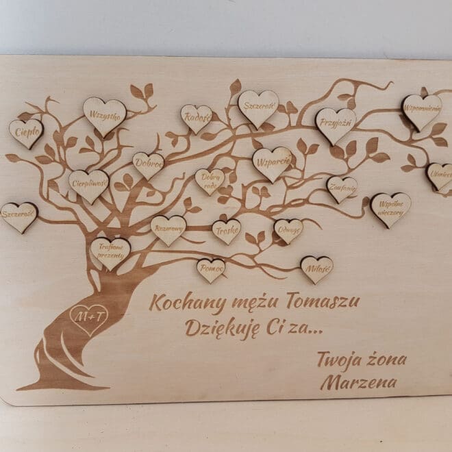 TABLICZKA - DRZEWO DLA UKOCHANEGO