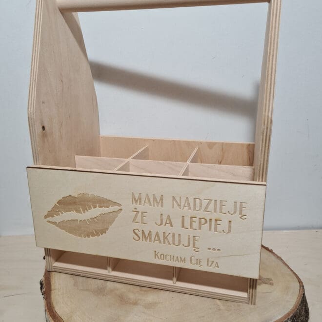 NOSIDEŁKO NA PIWO Z GRAWEREM NA WALENTYNKI "Mam nadzieję że ja lepiej smakuję"