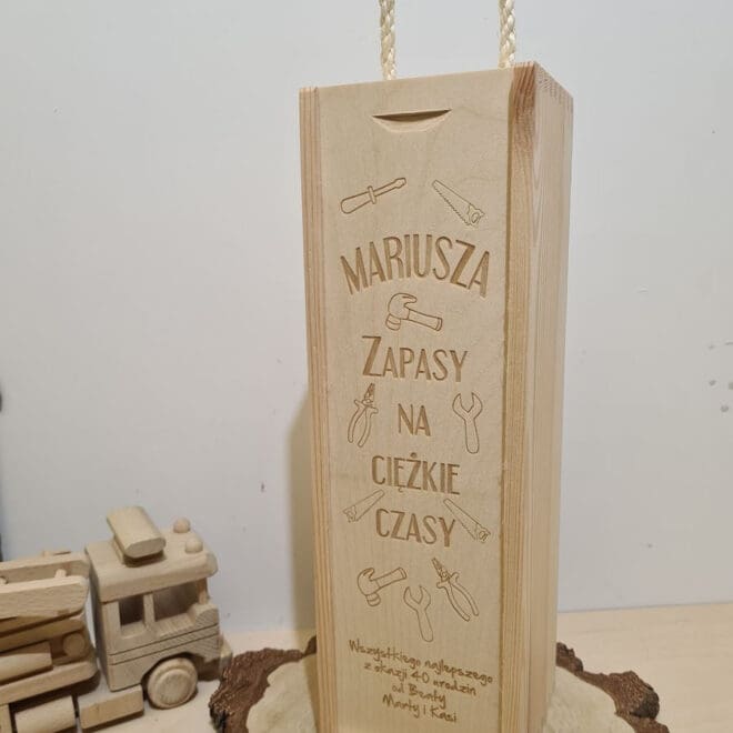 Personalizowana skrzynka na alkohol „DLA MAJSTERKOWICZA”