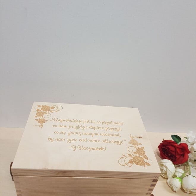 Skrzynka, szkatułka Prezent na odejście z pracy, pożegnanie - Nowy rozdział