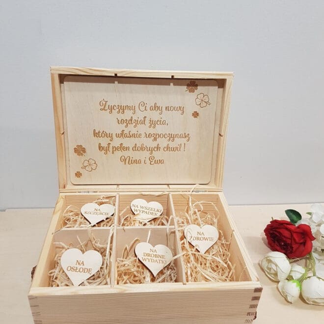 Skrzynka, szkatułka Prezent na odejście z pracy, pożegnanie