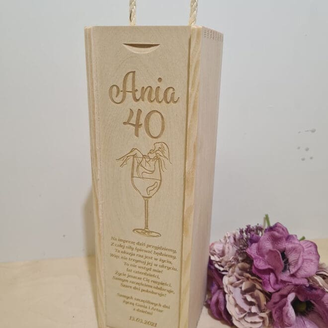 Personalizowana skrzynka na alkohol "TA OKAZJA JEST RAZ W ŻYCIU"