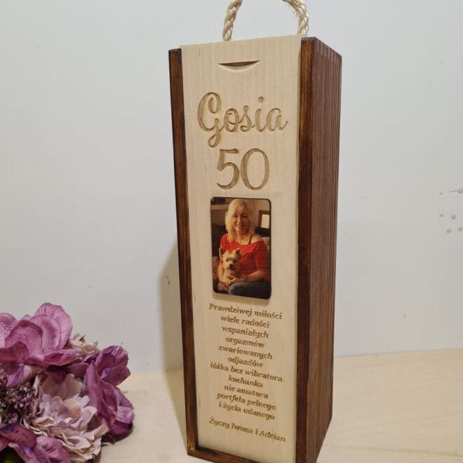 PERSONALIZOWANA SKRZYNKA NA ALKOHOL ZE ZDJĘCIEM