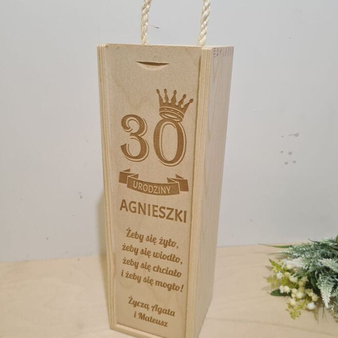 Personalizowana skrzynka na alkohol "Żeby się żyło..."