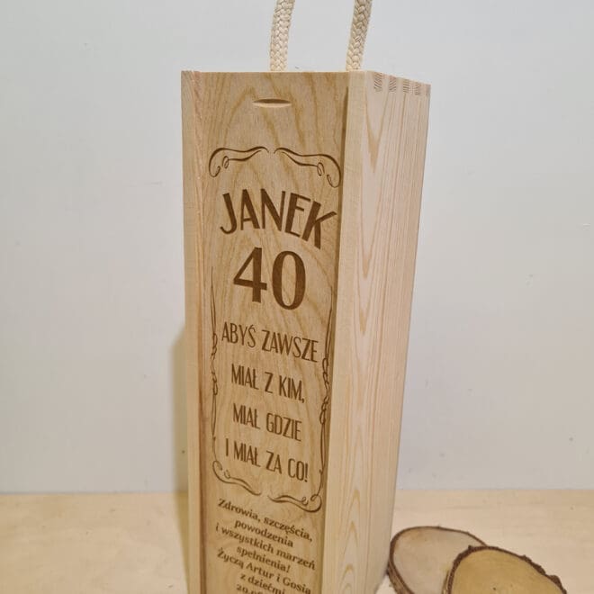 Personalizowana skrzynka na alkohol "Abyś zawsze miał z kim..."