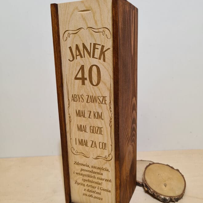 PERSONALIZOWANA SKRZYNKA NA ALKOHOL "Abyś zawsze miał z kim..."