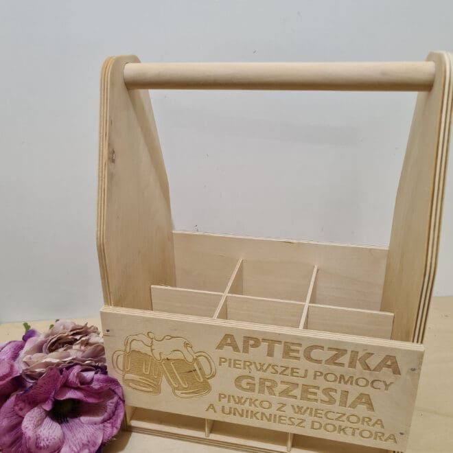 NOSIDEŁKO NA PIWO Z GRAWEREM "Piwko z wieczora a unikniesz doktora"