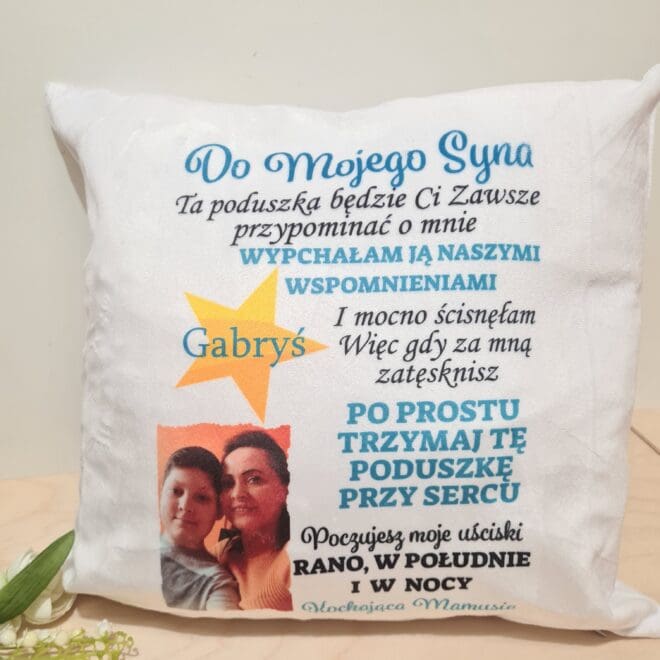 Poduszka dla syna ze zdjęciem