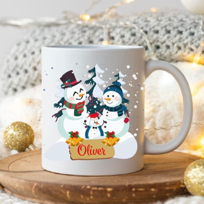 KUBEK ŚWIĄTECZNY Z IMIENIEM "BAŁWANKI"