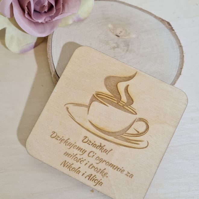 PODKŁADKA POD KUBEK DLA BABCI I DZIADKA