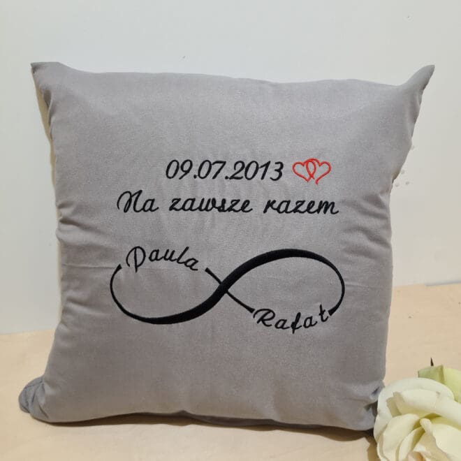 Poduszka z haftem- Na zawsze razem