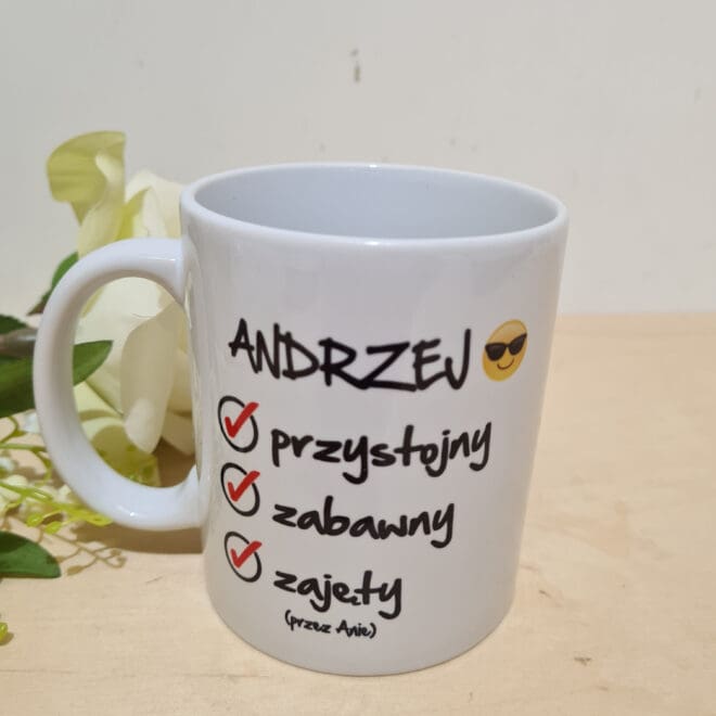 KUBEK "Przystojny zabawny zajęty"