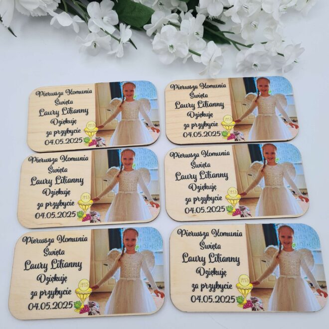 Podziękowania komunijne dla gości ze zdjęciem