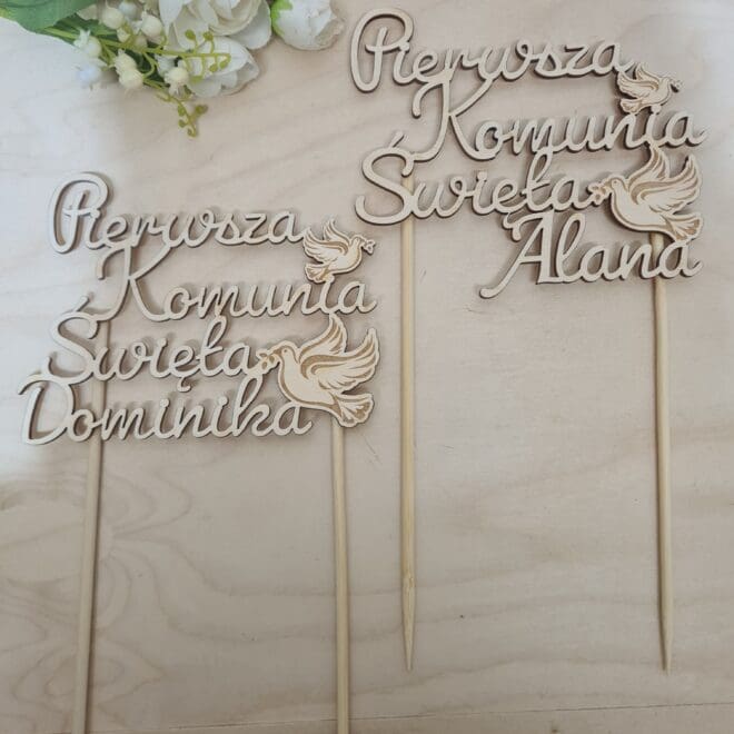 Topper komunijny z imieniem