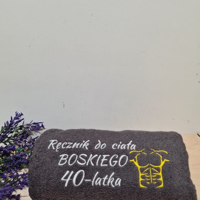 Ręcznik z haftem "RĘCZNIK DO CIAŁA BOSKIEGO 30/40/50 LATKA"
