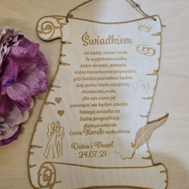 CERTYFIKAT dla świadka/świadkowej