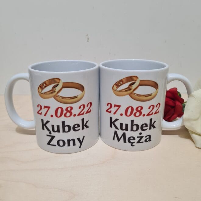 Zestaw dwóch kubków "Kubek Żony / Kubek Męża"