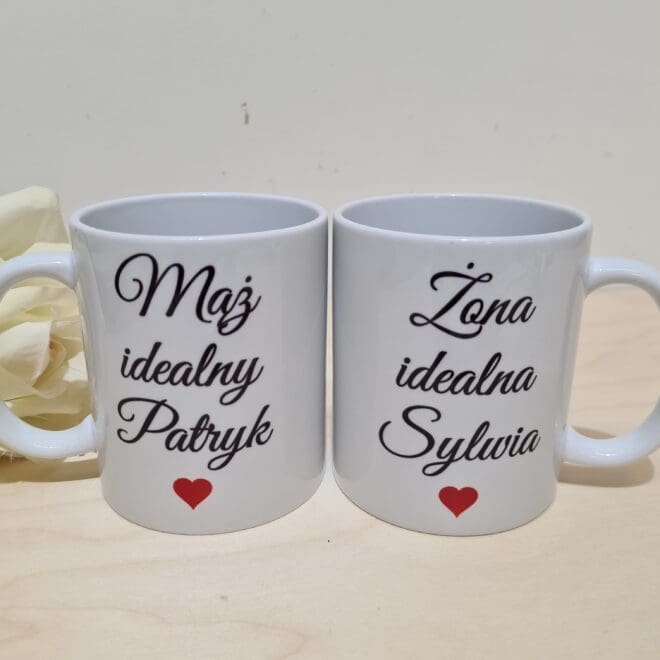 Zestaw dwóch kubków "Mąż idealny / Żona idealna"