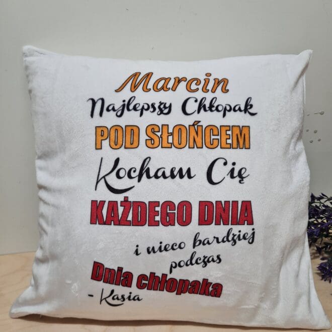 Poduszka z nadrukiem- Najlepszy Chłopak pod słońcem