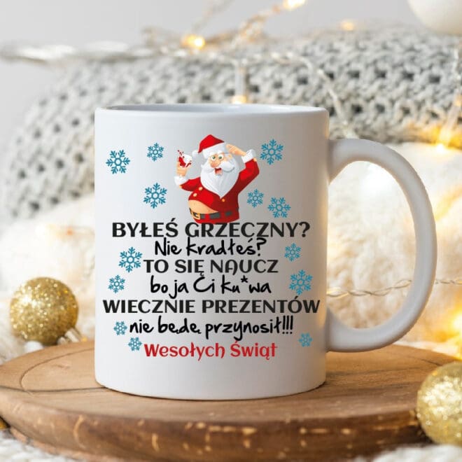 KUBEK ŚWIĄTECZNY "Byłeś grzeczny"