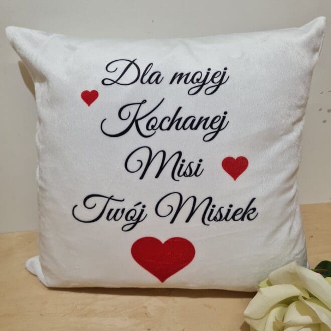 Poduszka z Twoim tekstem- Na Walentynki