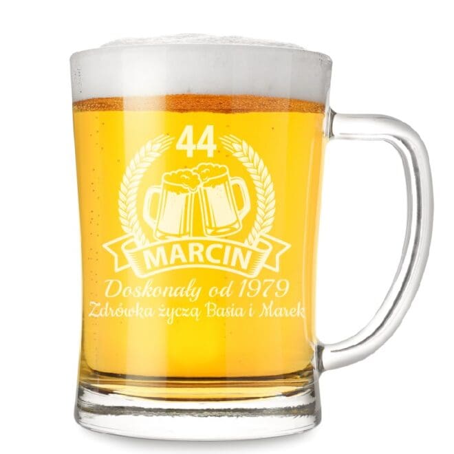 Kufel z grawerem na urodziny "Doskonały od"