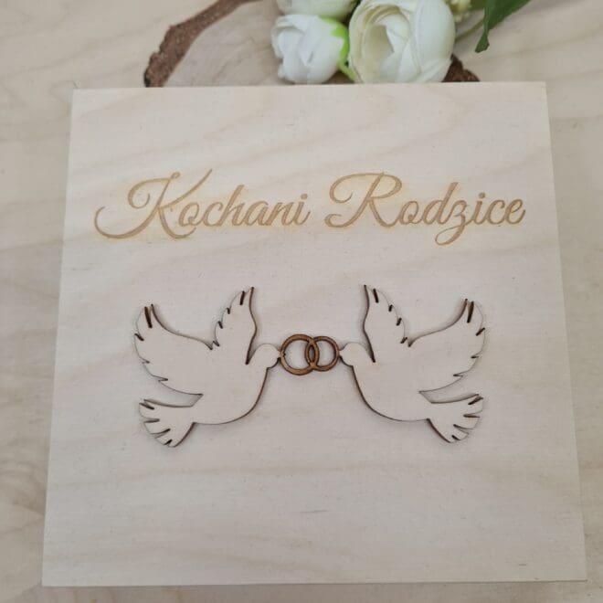 Zaproszenie ślubne w pudełku dla rodziców Prośba o błogosławieństwo