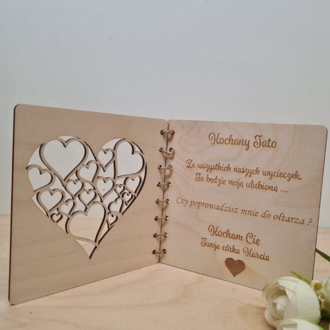 Zaproszenie na ślub dla ojca "Tato czy poprowadzisz mnie do ołtarza?"