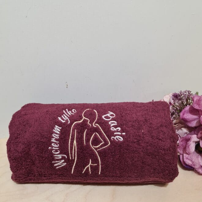 Ręcznik z haftem "Wycieram tylko"