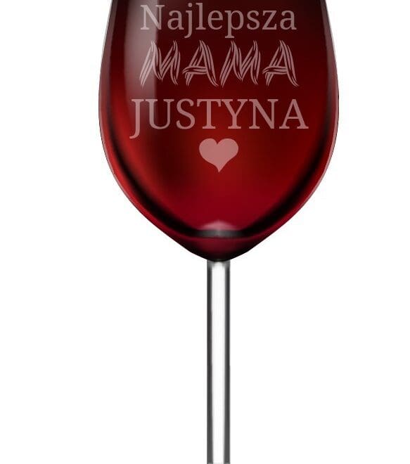 Kieliszek do wina dla Mamy z grawerem "NAJLEPSZA MAMA"