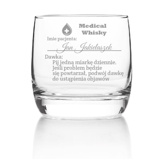 Personalizowana szklanka do whisky "Medical Whisky"