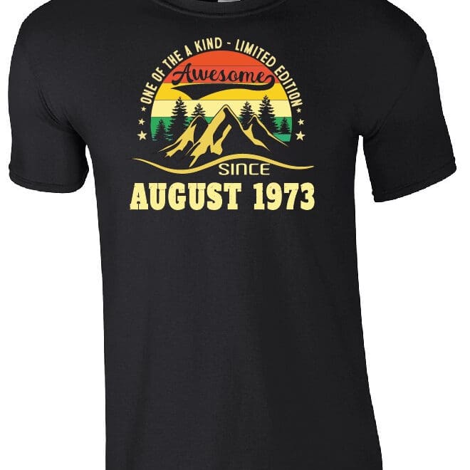 Koszulka męska z nadrukiem na urodziny - One of the a kind - Góry